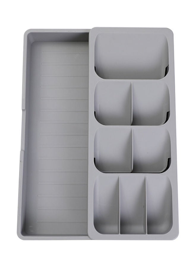 Expandable Cutlery Drawer Organizer Grey 40.5x5.5x16.5cm