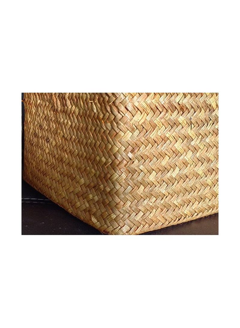 2 Sets Woven Basket Toiletries Storage Basket Woven Shelf Storage Bin Rectangular Decorative Baskets for for Makeup Clothes Sundries Toys Home Organization