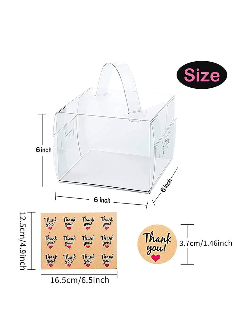 20pcs Clear Cake Boxes Bakery for Chocolate Donut Gifts Graduation-Small Boxe Birthday Party Wedding Teacher bake holiday