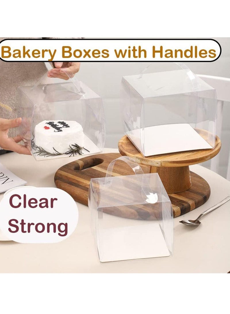 20pcs Clear Cake Boxes Bakery for Chocolate Donut Gifts Graduation-Small Boxe Birthday Party Wedding Teacher bake holiday