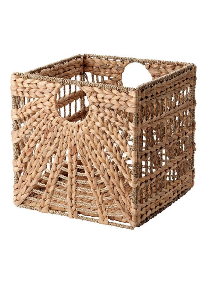 Basket, Natural Water Hyacinth/Seagrass Brown 13.5x13x12.5inch