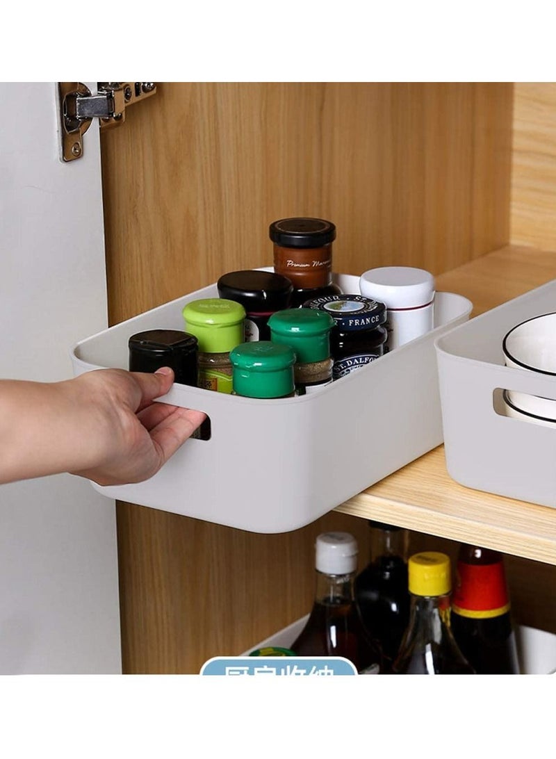Storage Box  Baskets Food Storage Containers for Organizing Storage Basket with Handles for Kitchen bathroom Home Office cabinet
