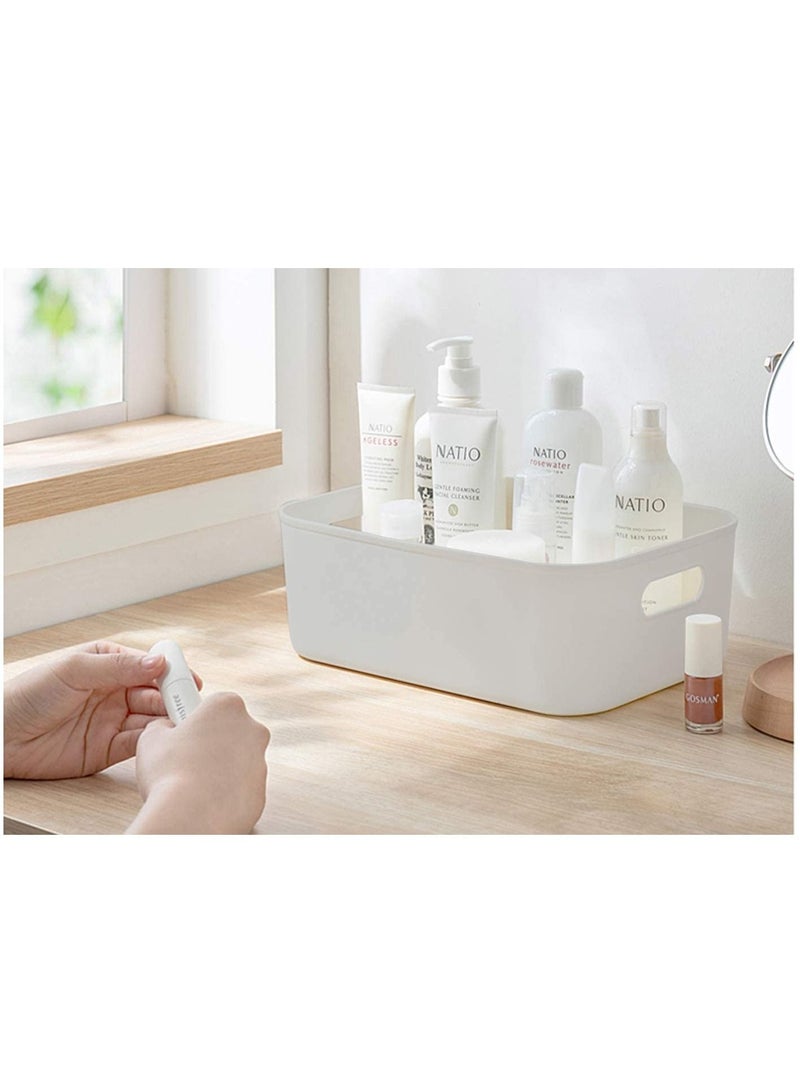 Storage Box  Baskets Food Storage Containers for Organizing Storage Basket with Handles for Kitchen bathroom Home Office cabinet