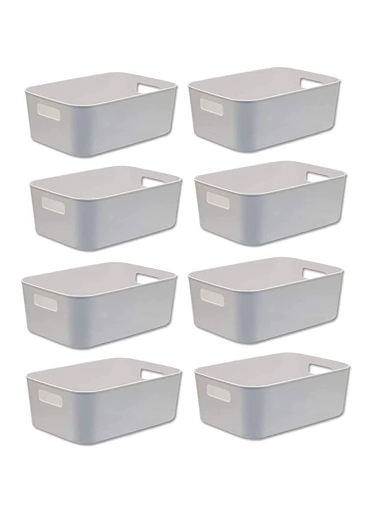 Storage Box  Baskets Food Storage Containers for Organizing Storage Basket with Handles for Kitchen bathroom Home Office cabinet