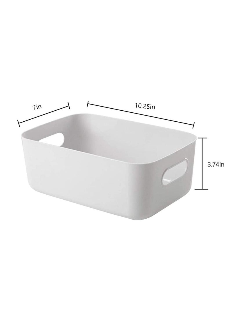 Storage Box  Baskets Food Storage Containers for Organizing Storage Basket with Handles for Kitchen bathroom Home Office cabinet