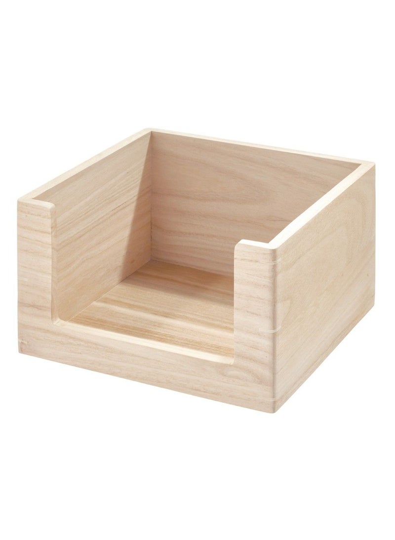 Wood Open Front All Purpose Bin 10 X 10 X 6 Inch