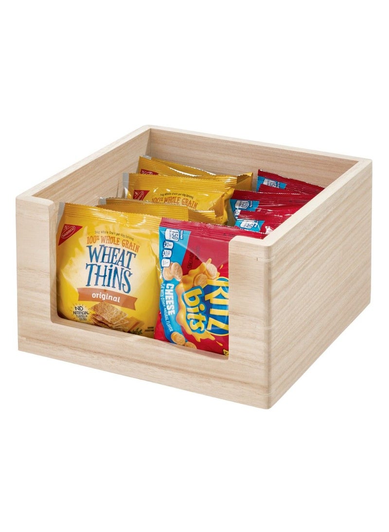 Wood Open Front All Purpose Bin 10 X 10 X 6 Inch