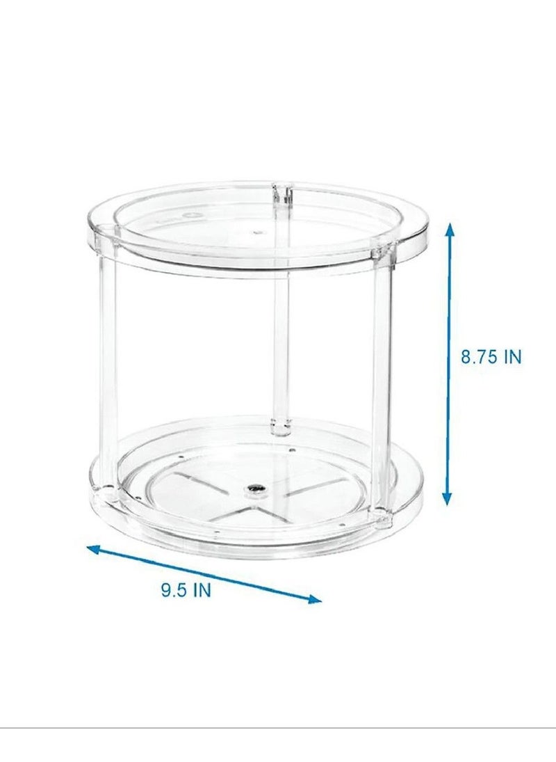 2 Tier Turntable Clear 9.5 Inch