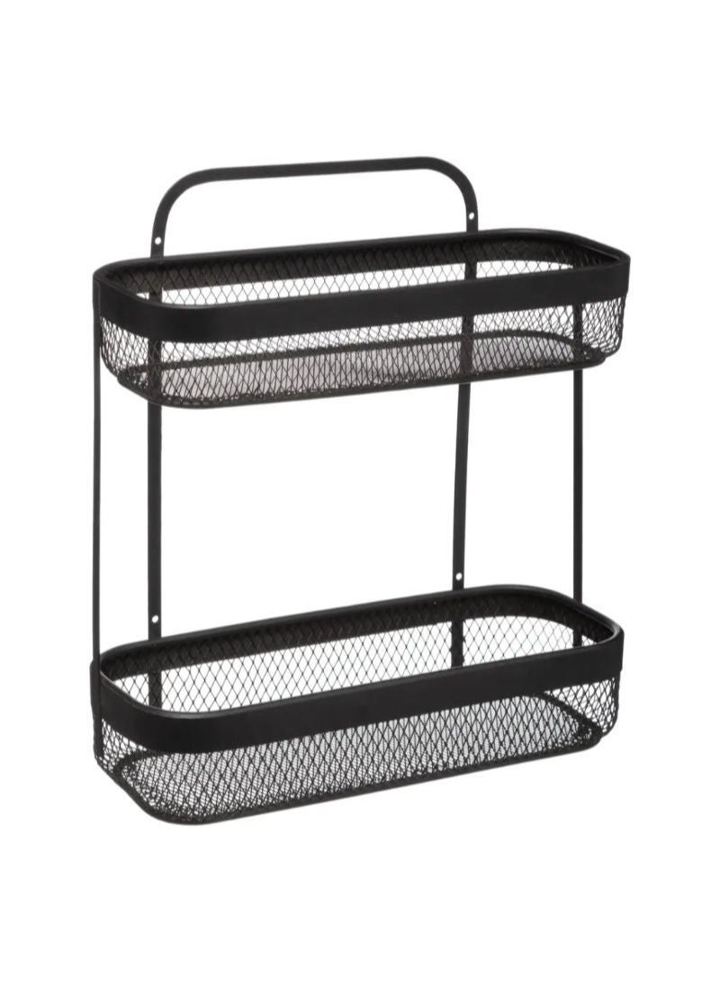 2Level Metal Mesh Shelf 30.7 x 12 x 34.5cm