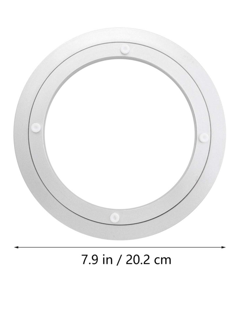 Turntable Ball Bearings, Heavy Duty Quiet Turntable Bearings Swivel, Table Bearings Aluminum Alloy Swivel Turntable Bearings Swivel Plate Hardware for Desktop Craft Projects (1 item 8 inch)