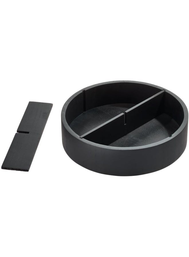 Divided Turntable With Removable Divider 12 Inch - Matte Black