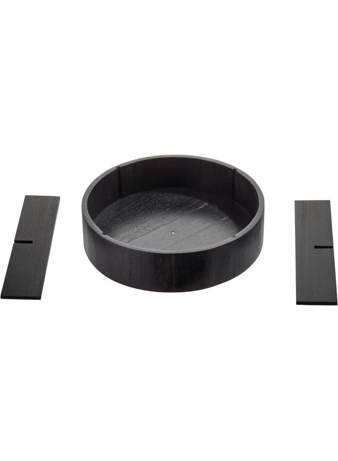 Divided Turntable With Removable Divider 12 Inch - Matte Black