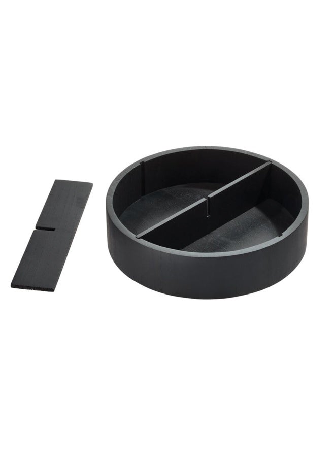 Divided Turntable With Removable Divider 12 Inch - Matte Black