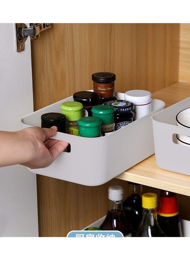 Small Storage Bin, Durable Storage Basket Cabinet Organizer, Toy Baskets Food Storage Containers for Organizing Storage Basket Organizer with Handles, Pack of 12