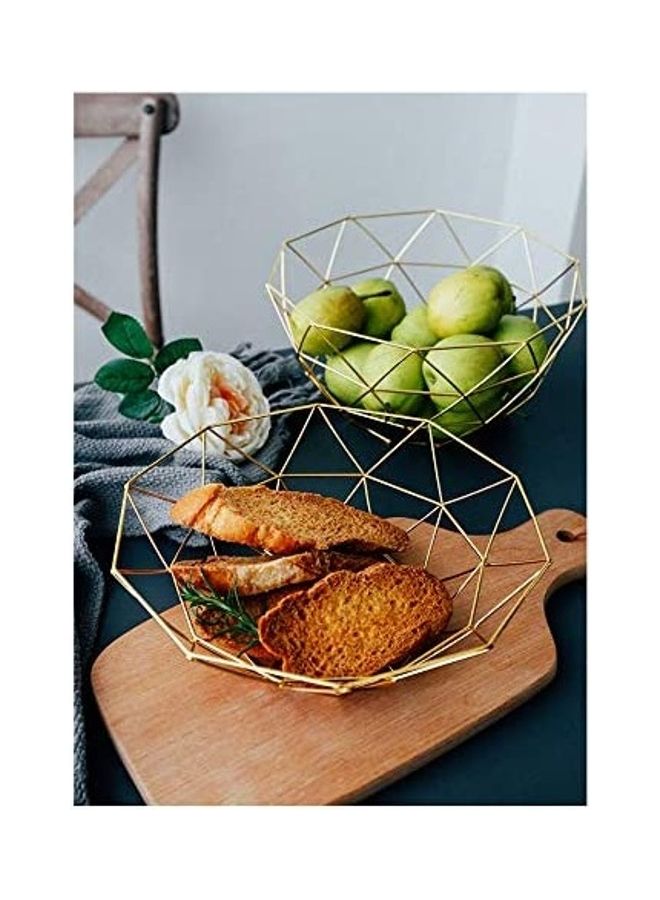 Container Centerpiece Display Bowl Gold 26 x 26 x 10cm