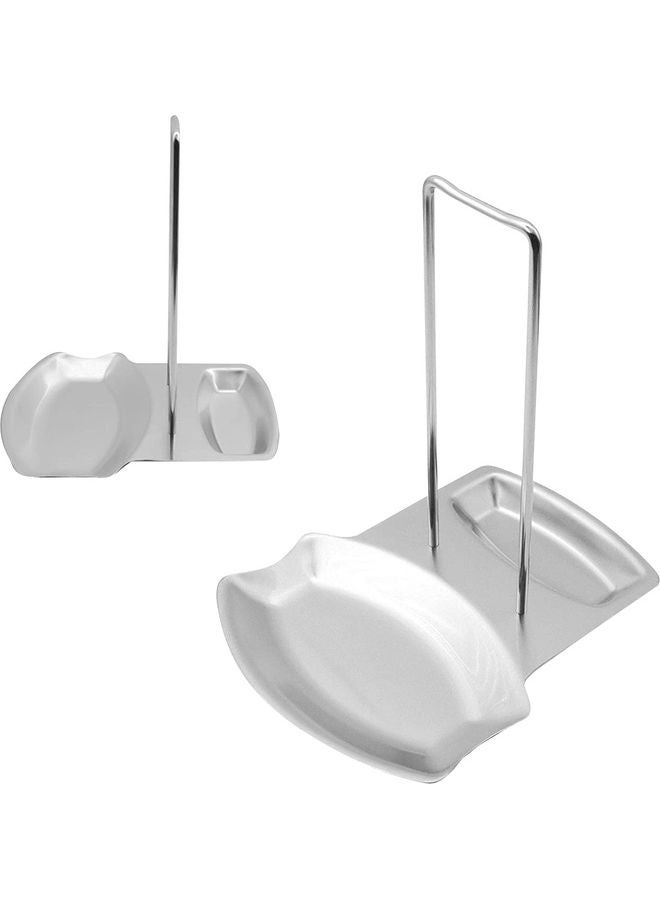 Spoon Rest And Pot Lid Holder silver 20.5x18.5x14.5cm