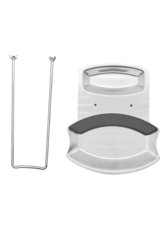 Spoon Rest And Pot Lid Holder silver 20.5x18.5x14.5cm