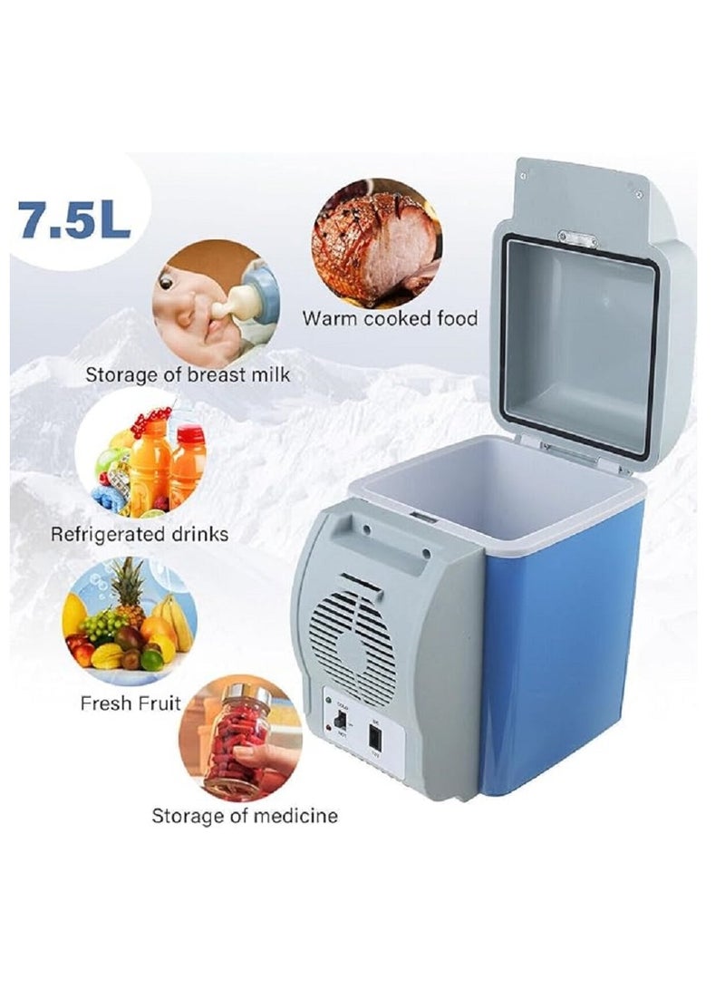 Car Refrigerator,Electric Cooler Warmer,7.5L Mini Fridge with 12v Dc,Portable Refrigerator Freezer Fridge Cooler for Cosmetics,Foods, Bedroom,Dorm,Office,Car