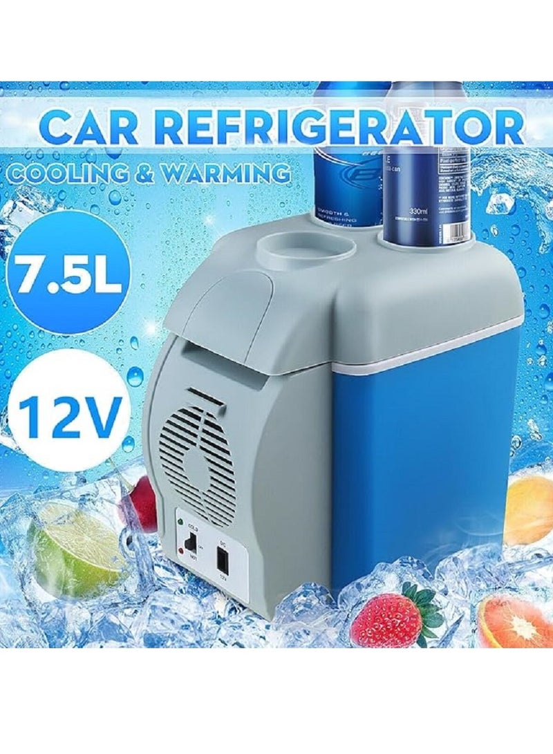 Car Refrigerator,Electric Cooler Warmer,7.5L Mini Fridge with 12v Dc,Portable Refrigerator Freezer Fridge Cooler for Cosmetics,Foods, Bedroom,Dorm,Office,Car