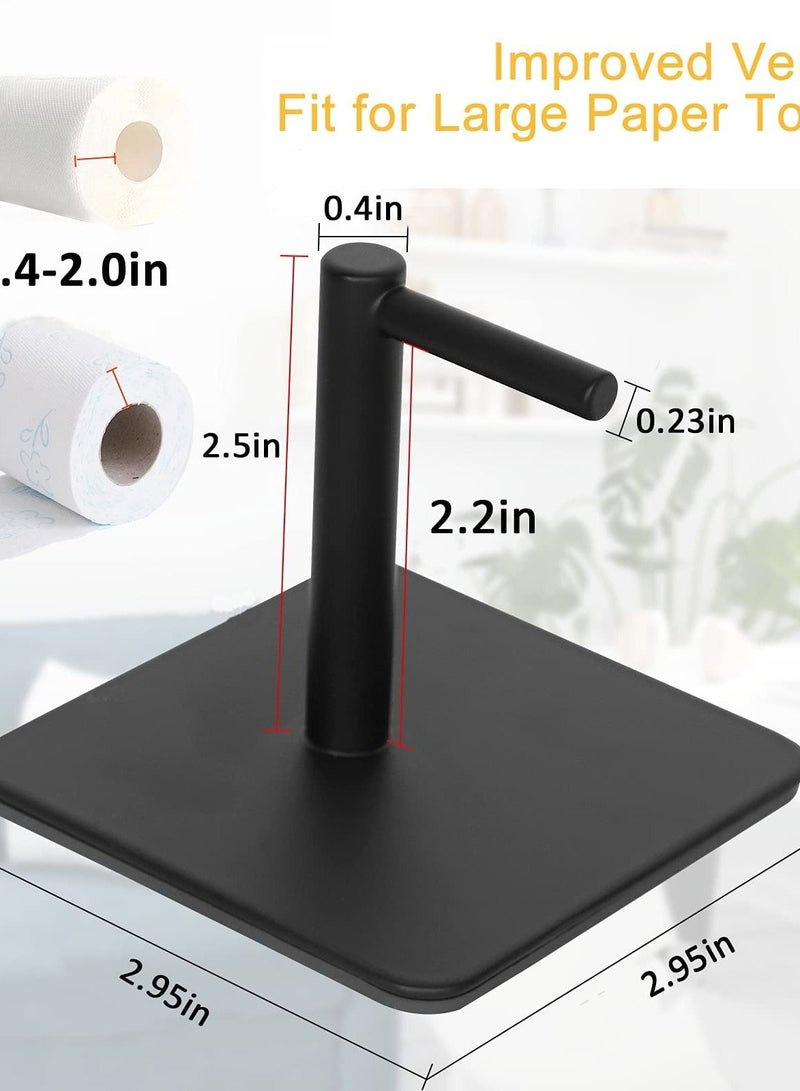 Black Magnetic Paper Towel Holder, Conveniently Mountable for Kitchen, Refrigerator, Grill, Toolbox, Garage, and More