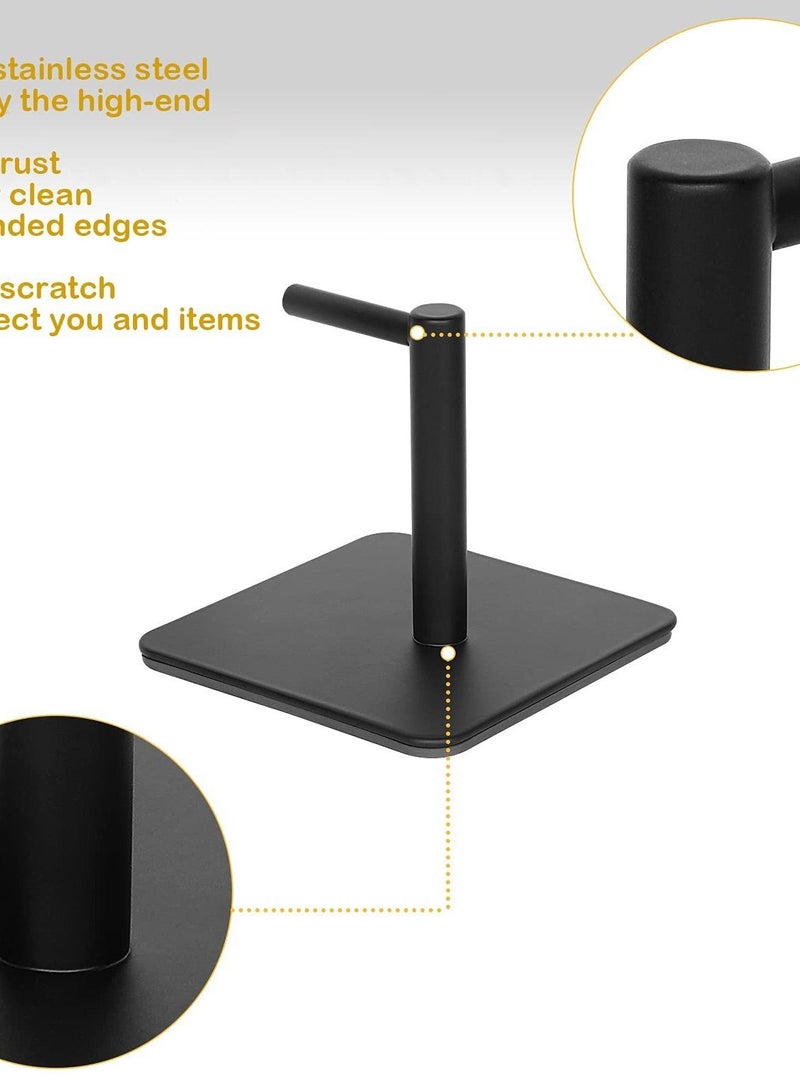 Black Magnetic Paper Towel Holder, Conveniently Mountable for Kitchen, Refrigerator, Grill, Toolbox, Garage, and More