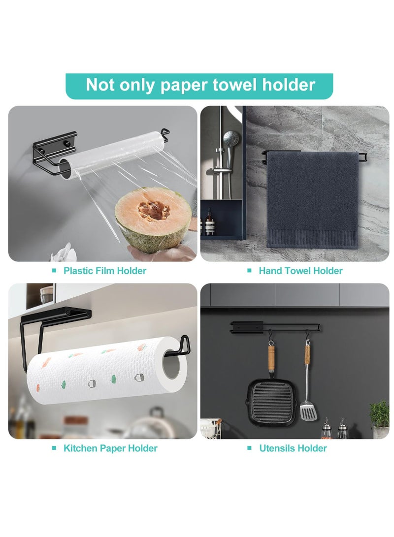 Paper Towels Holder, Wall Mounted Paper Towel Holders Napkin Holders For Kitchen Self-Adhesive Or Drilling, For Kitchen Bathroom