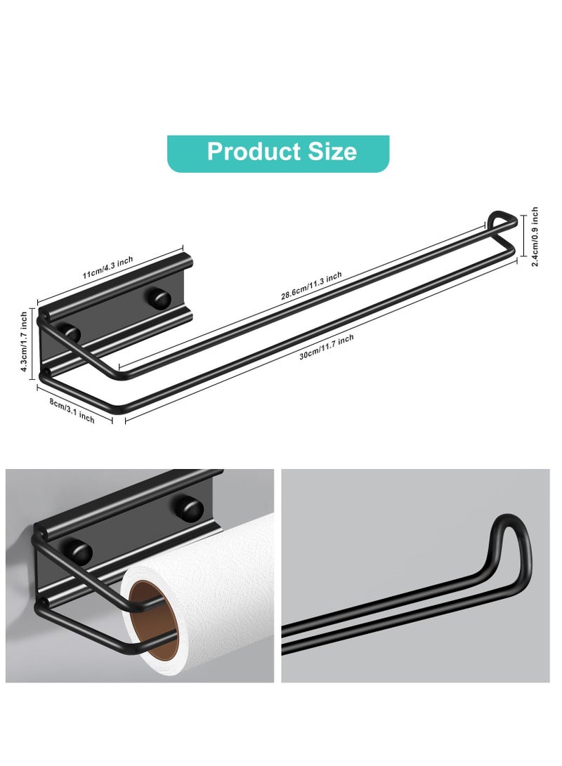 Paper Towels Holder, Wall Mounted Paper Towel Holders Napkin Holders For Kitchen Self-Adhesive Or Drilling, For Kitchen Bathroom