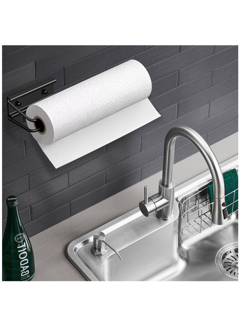 Paper Towels Holder, Wall Mounted Paper Towel Holders Napkin Holders For Kitchen Self-Adhesive Or Drilling, For Kitchen Bathroom