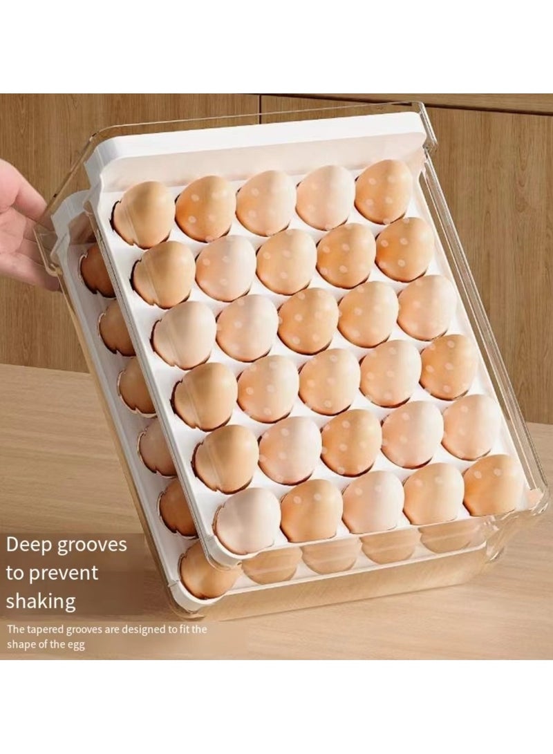 Double drawer egg rack storage box, suitable for refrigerators