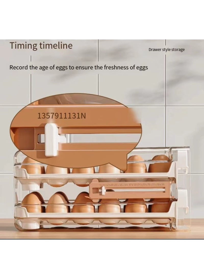 Double drawer egg rack storage box, suitable for refrigerators