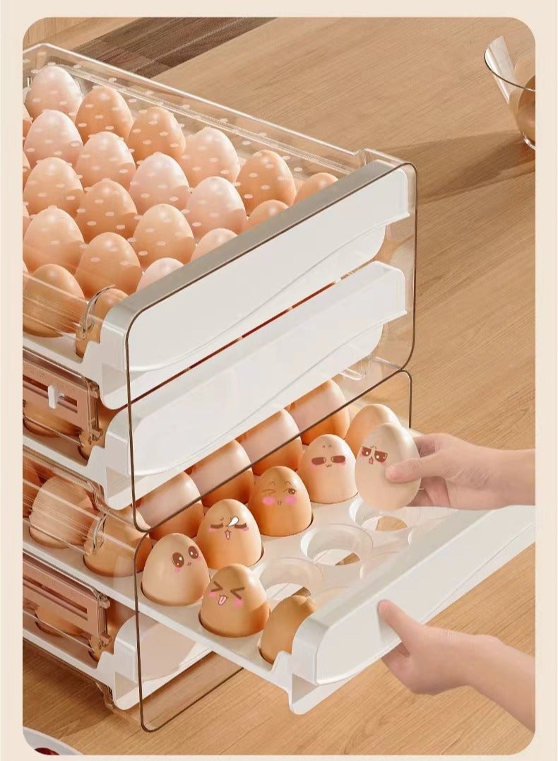 Double drawer egg rack storage box, suitable for refrigerators