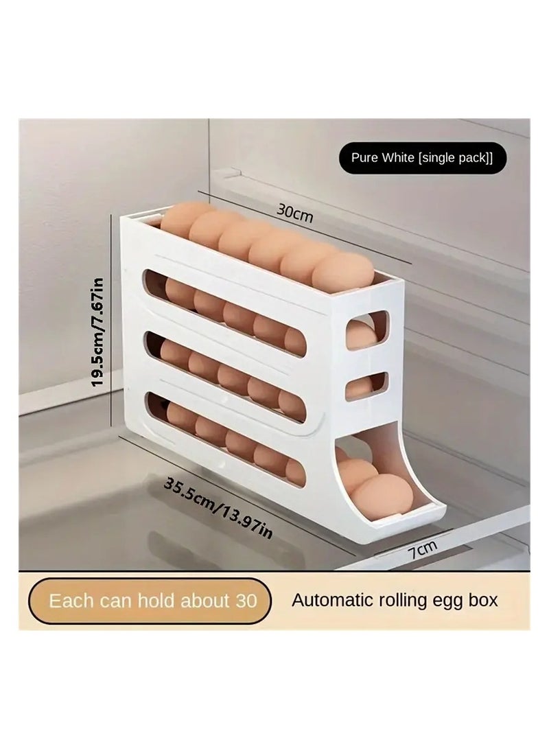 Refrigerator Egg Storage Box Large, Automatic Egg Rolling Rack  Special Egg Holder