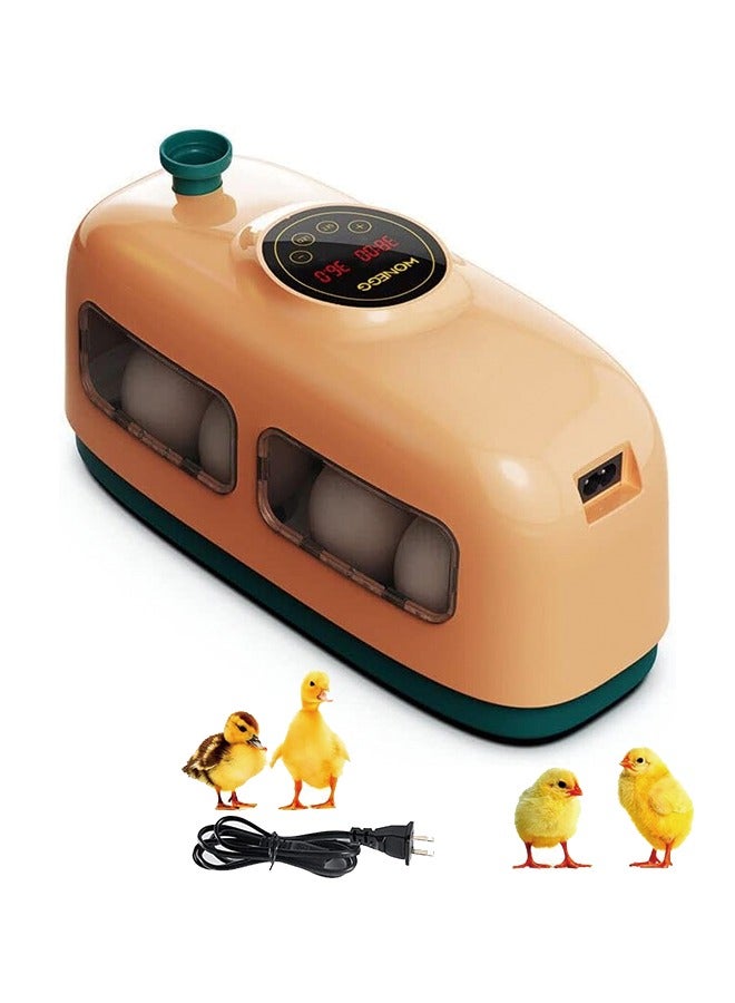 Egg Incubator, 8 Eggs Poultry Hatcher with Humidity Temperature Control, Led Candler and Display, Mini Chicken Incubator for Hatching Chicks, Quail Duck Goose Bird Turkey Eggs