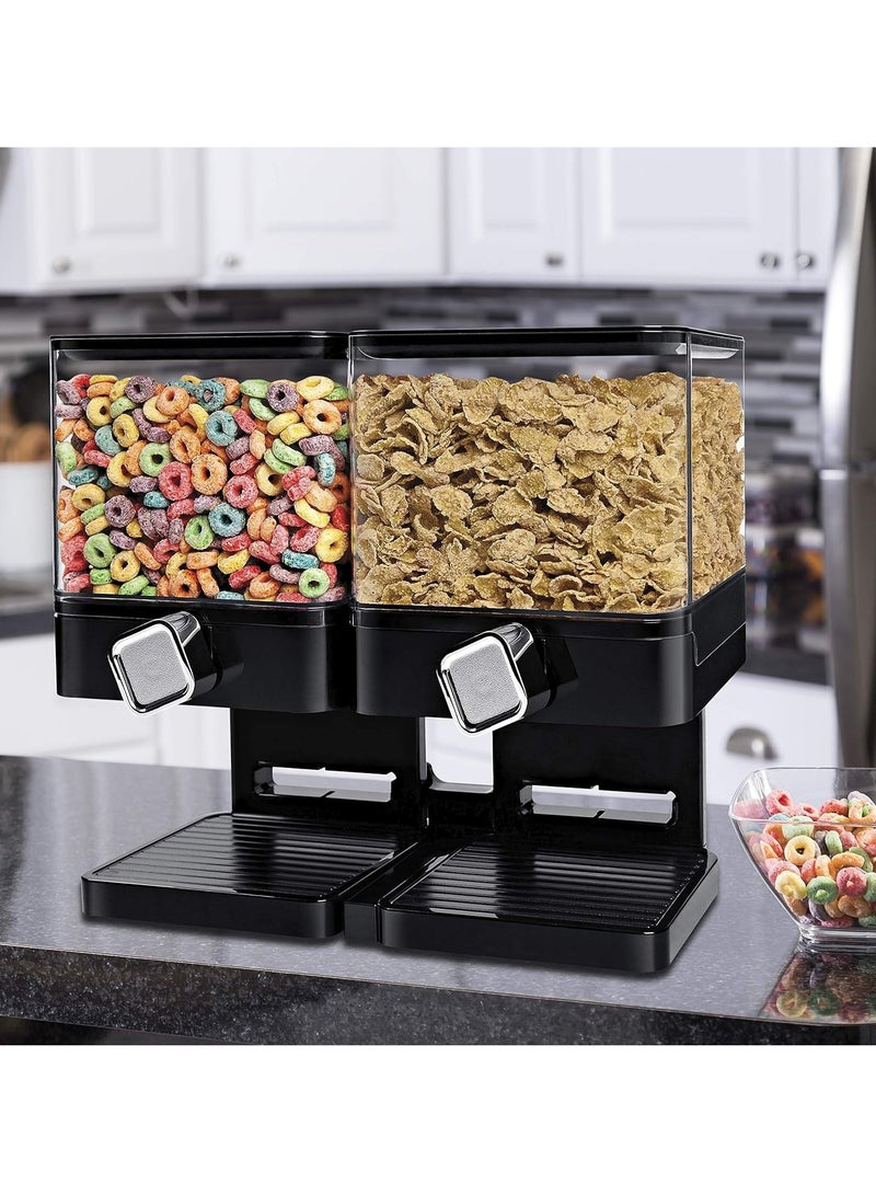 2pcs Large Capacity Cereal Maker Cereal Dispenser, Large Capacity Food Storage Container, Storage Container, Oat Nut Dispensing Jar, Kitchen Cereal Storage Container