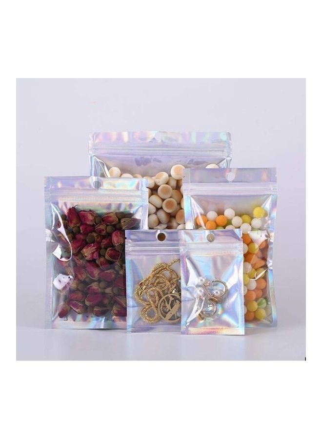 100-Piece Laser Foil Seal Storage Pouch Multicolour 10x15cm