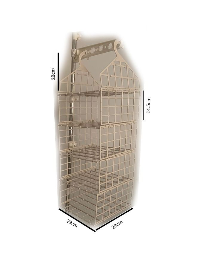 5 Layer Wardrobe Hanging Plastic Shelf