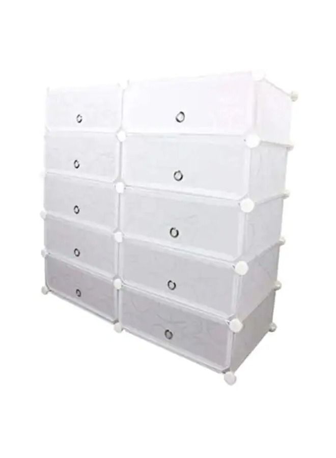 10-Cubes Rectangular Storage Shoe Cabinet