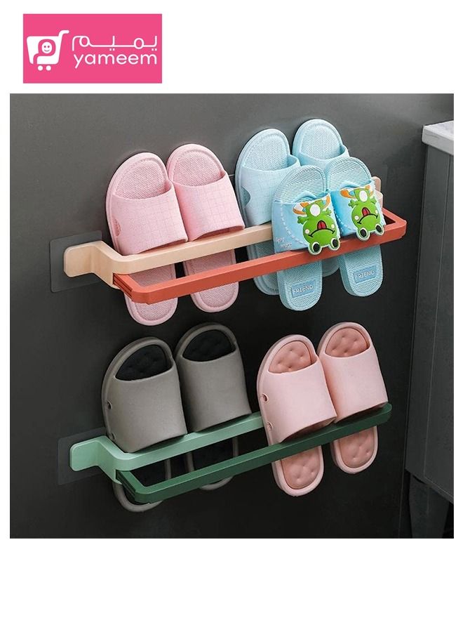 Wall Mounted Punch-free Foldable Holder For Slipper Shoe Cloth etc In Bathroom kitchen