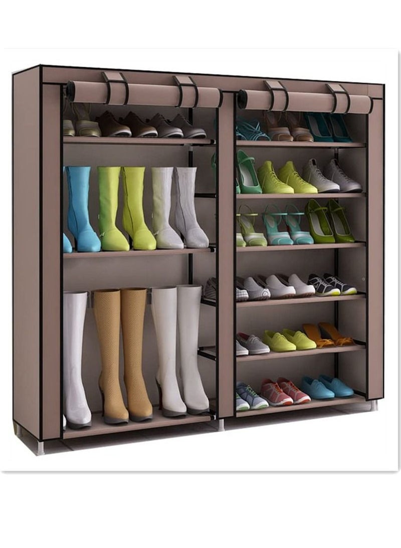 Shoe Rack Multipurpose Storage Rack with Dustproof Cover