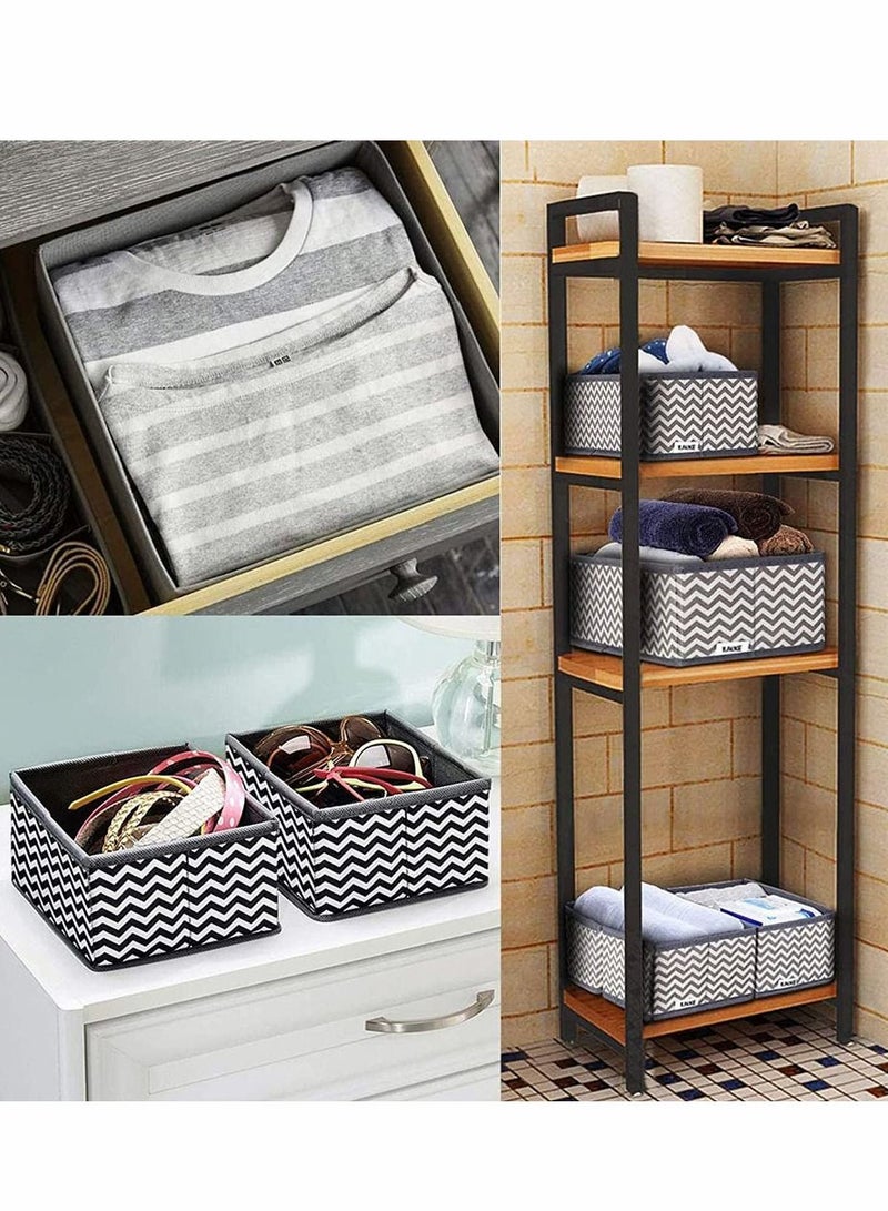 Set of 6 Drawer Organiser Divider Foldable Storage Bins for Socks Tie Shirts Collapsible Drawer for Home wardrobe Closet Organizers