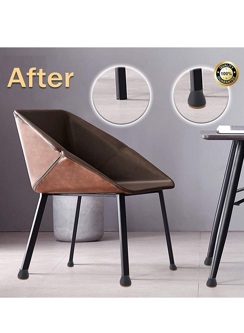 Silicone Chair Legs Floor Protectors Cover, Furniture Silicon Protection Cover with Felt Pad FIT 0.7 inch to 1.1 inch