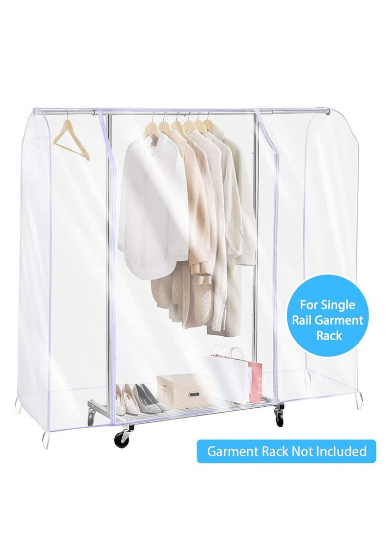Garment Rack Cover, Transparent PEVA Clothing Rack Cover, Clear Clothes dustproof Waterproof Cover