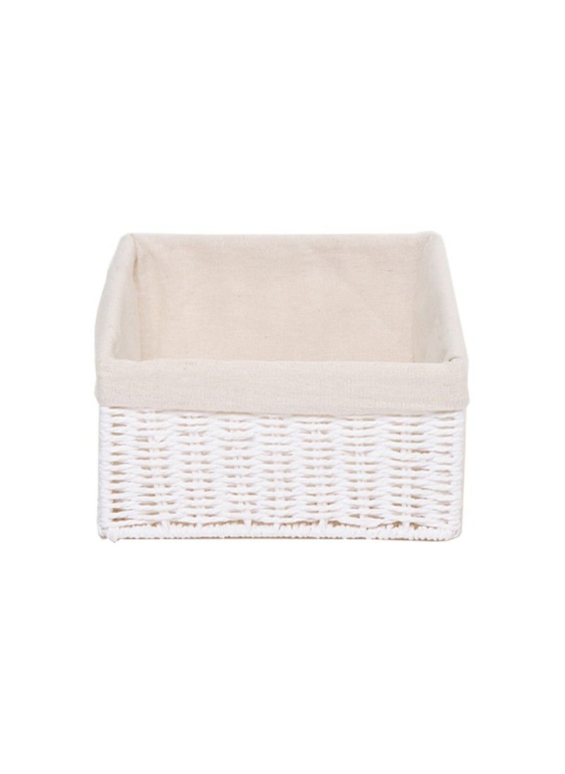Homesmiths Extra Large Storage Baskets White With Liner 39 x 30 x 16.5 Cm