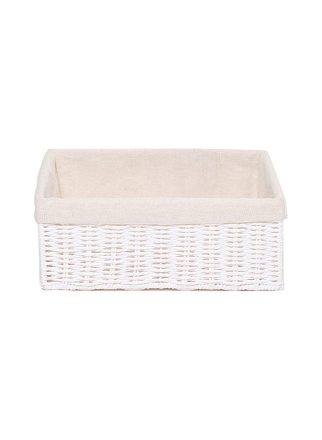 Homesmiths Extra Large Storage Baskets White With Liner 39 x 30 x 16.5 Cm
