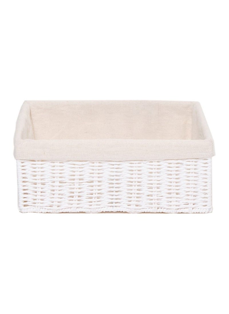 Homesmiths Extra Large Storage Baskets White With Liner 39 x 30 x 16.5 Cm