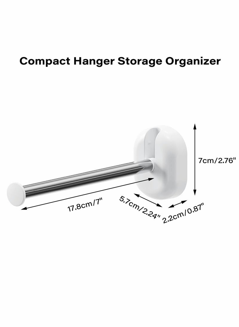 Hanger Stacker Clothes Hangers Storage Holder Set, 2PCS 304 Stainless Steel Organizer Stacker, Space Saving Caddy Stand for Closet Laundry Room