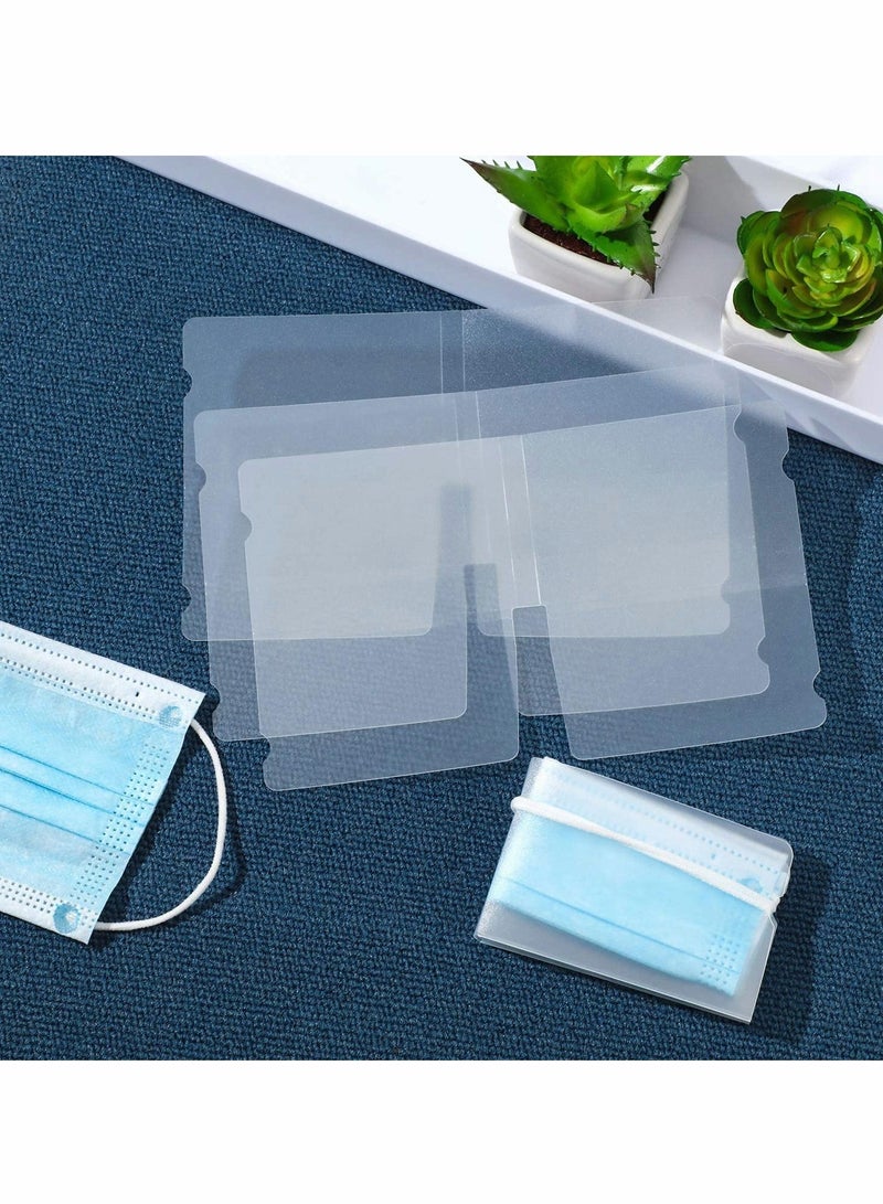 20 Pieces Of Mask Storage Clips, Plastic Storage Clips, Portable Storage Clips, Reusable Storage Earrings With Folding Storage Bags, 9.2 x 6.2 Cm (Transparent)