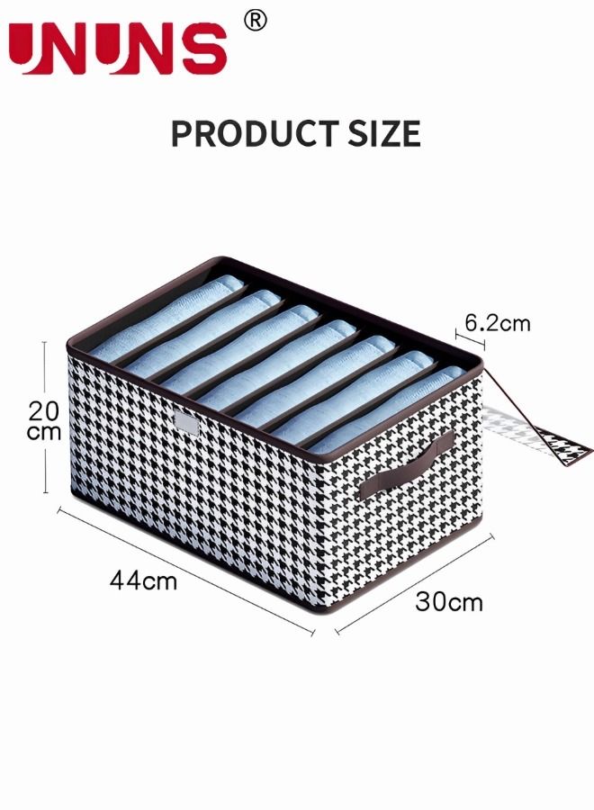 3-Piece Foldable Clothes Storage Box,Foldable Closet Drawer Storage Box With Transparent Cover,Drawer Organizers for Clothing,Jeans,T-Shirt