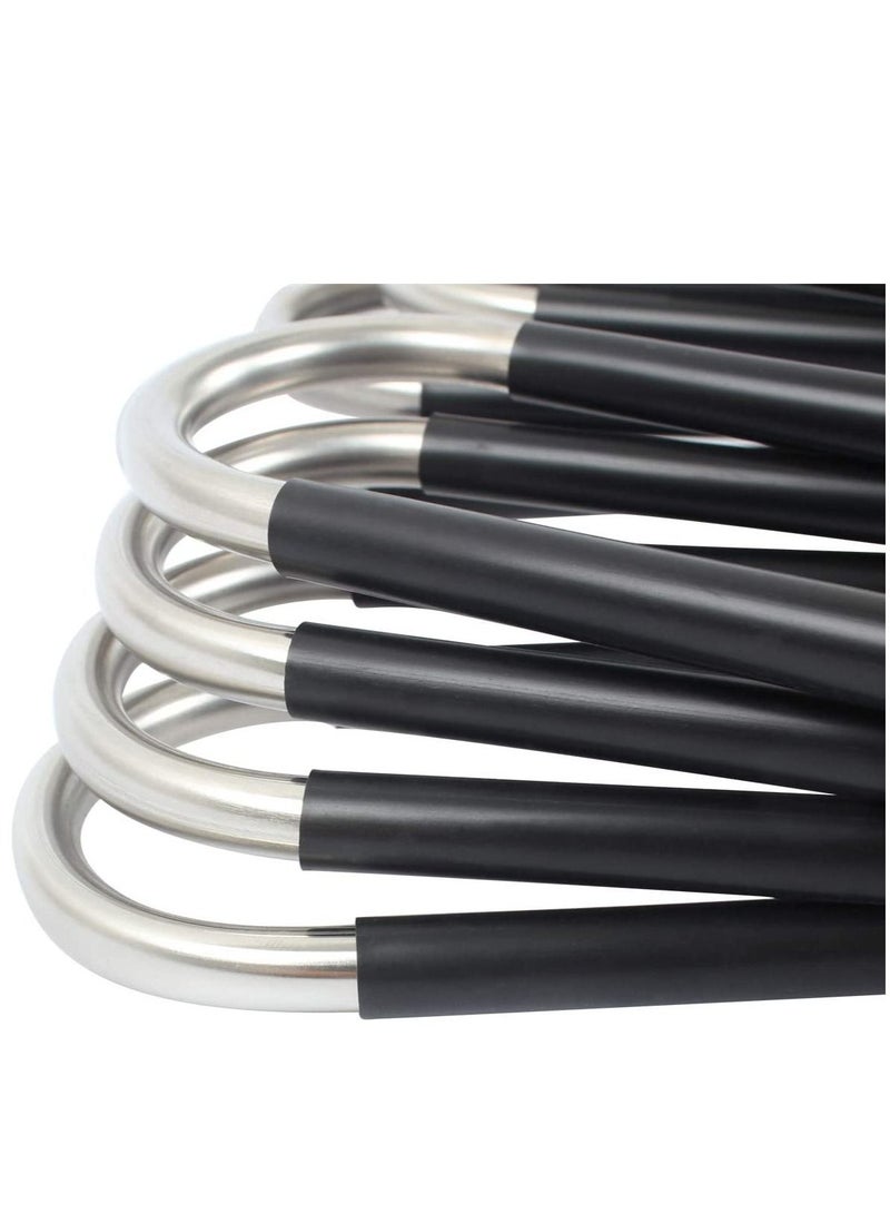 Pants Hangers Space Save Non-Slip 10 Pack S-Shape Trousers Hangers Stainless Steel Clothes Hangers Closet Storage Organizer for Pants Jeans Scarf Hanging (Black 10-Pack)