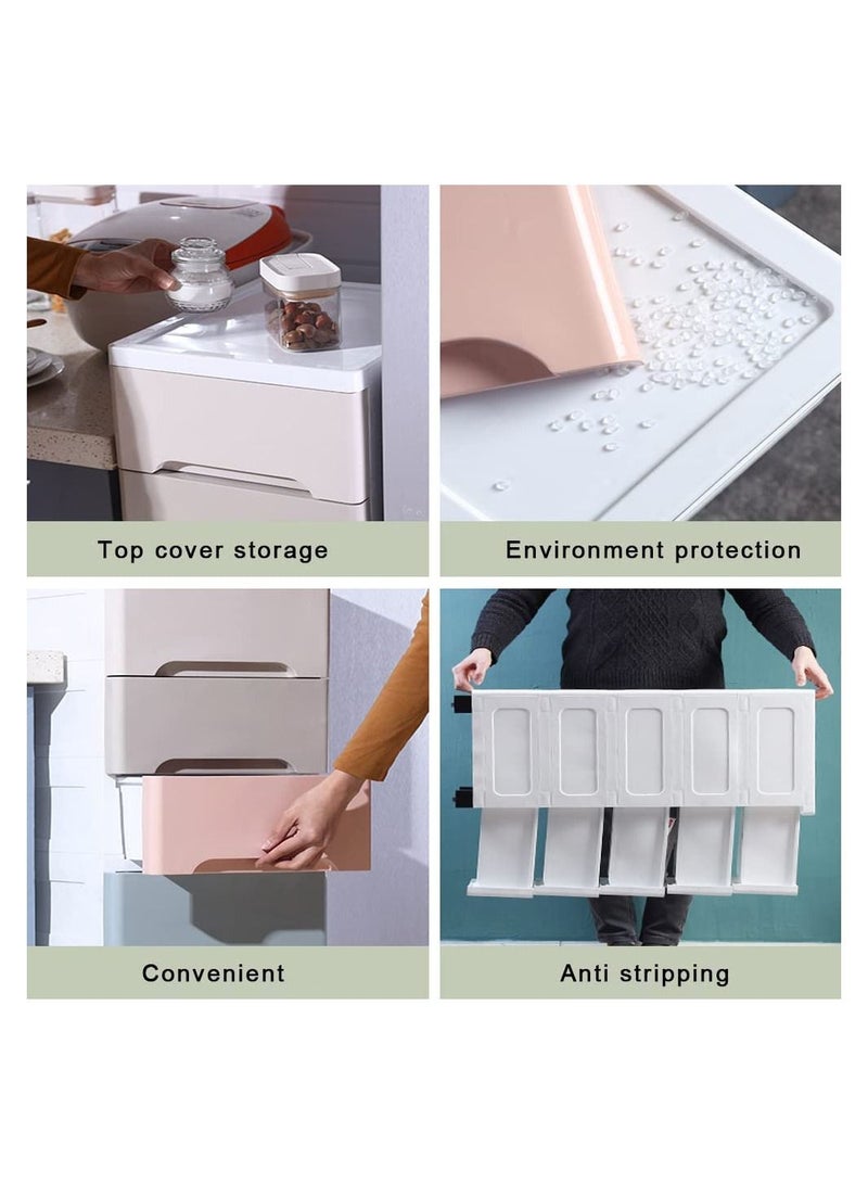 Plastic Cabinet 5 Drawers Storage Dresser,Small Closet Drawers Organizer for Clothes,Toys,Bedroom,kitchen